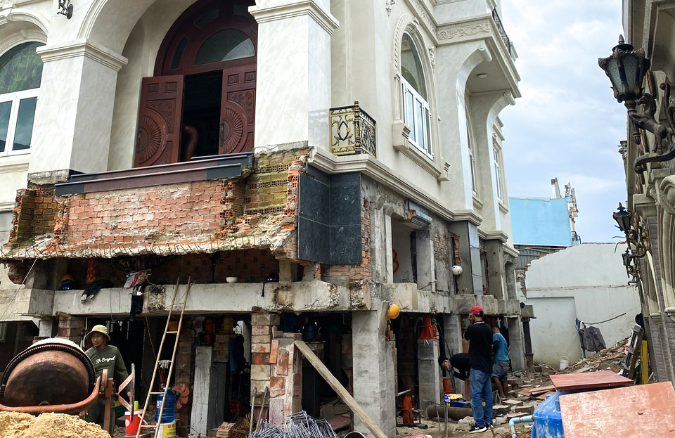 Xử lý móng nghiêng - gia cố móng